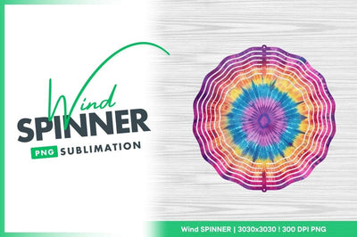 Round Tie Dye Texture Wind Spinner Png Sublimation Regulrcrative 