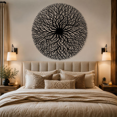 Round Tree of Life Laser SVG | Tree Wall Art DXF | Laser Cut File | CNC Plasma Cut Design | Metal Wall Decor Svg | Glowforge Svg SVG HappyDesignStudio 