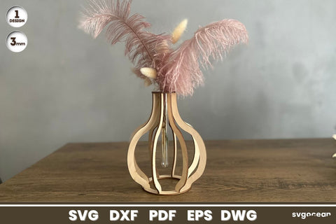 Round Tube Vase Laser Cut SVG SvgOcean 