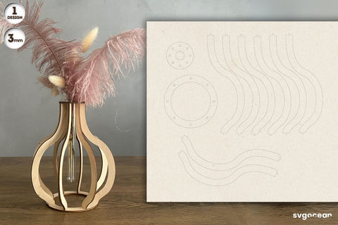 Round Tube Vase Laser Cut SVG SvgOcean 