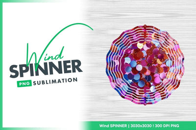 Round wind spinner confetti design sublimation template Sublimation Regulrcrative 