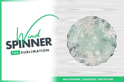 Round wind spinner winter snowflake sublimation design Sublimation Regulrcrative 