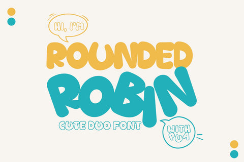 Rounded Robin - Cute and Girly Duo Display Font Font Mozzatype 