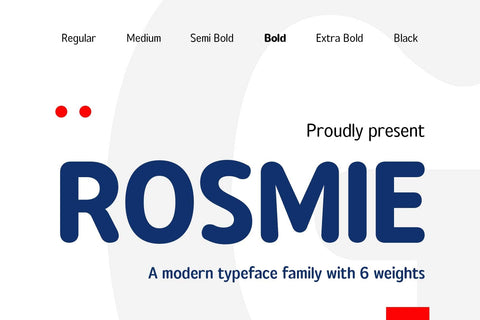 Rounded Sans Family - Rosmie Font Arterfak Project 