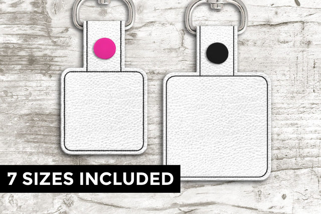 Rounded Square Blank ITH Key Fob Applique Embroidery Embroidery/Applique DESIGNS Risa Rocks It 