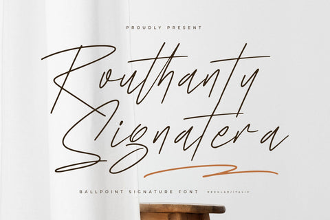 Routhanty Signatera - Ballpoint Signature Font Font Letterena Studios 