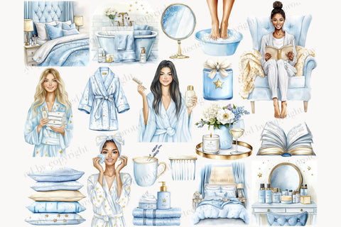 Routine Clipart | Self Care PNG Bundle SVG GlamArtZhanna 