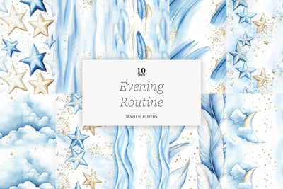 Routine Papers | Star Patterns Digital Pattern GlamArtZhanna 