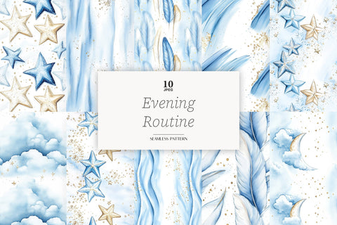 Routine Papers | Star Patterns Digital Pattern GlamArtZhanna 