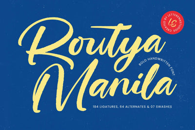 Routya Manila - Bold Handwritten Font Font Letterena Studios 