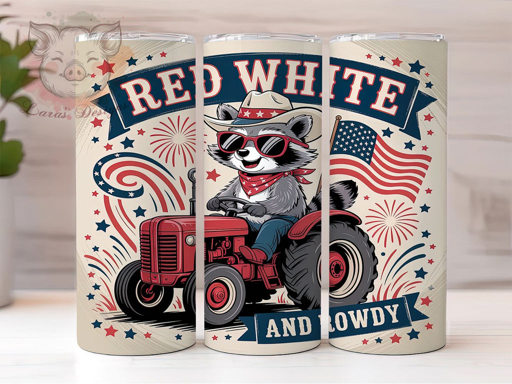 Rowdy Racoons Rowdy Raccoon 4th of July Patriotic Tumbler Wrap, Rowdy Raccoon Wrap ...