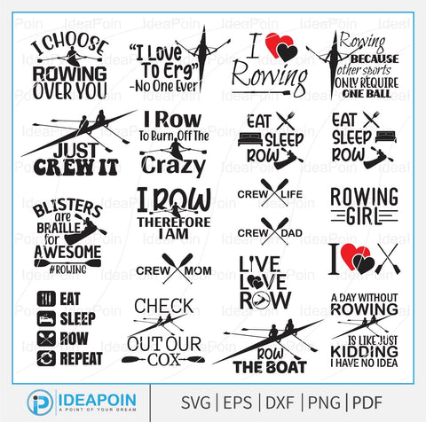 Rowing svg, Crew svg, Rowing SVG Bundle, Crew SVG Design, Rowing Cut File, Rowing Sayings SVG Dinvect 
