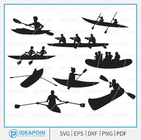 Rowing SVG, Rowing SVG Bundle, Rowing Oar Svg, Rowing Silhouette, kayak SVG, Oar Silhouette, Rowing Cut Files, Paddle Svg, Paddle Silhouette SVG Dinvect 