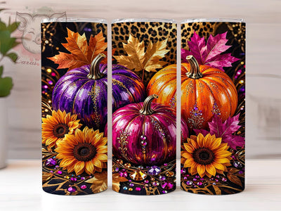 Royal Autumn Pumpkins 20oz Tumbler, Royal Pumpkins, Autumn Design, Fall Harvest, Elegant Style, Rustic Charm, 20oz Wrap, Sublimation Tumbler Sublimation Lara' s Designs 