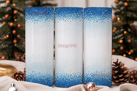 Royal Blue Glitter 20oz Tumbler Wrap Sublimation DesignSVG 