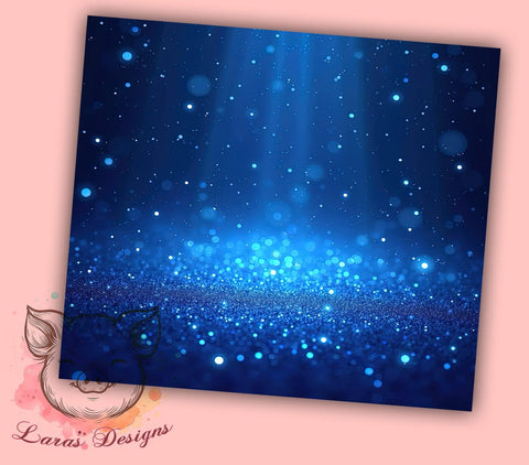 Royal Blue Glitter, Ombre Tumbler, Dark Blue Design, 20oz Tumbler, Glitter Wrap, Sublimation Design, Custom Tumbler Sublimation Lara' s Designs 