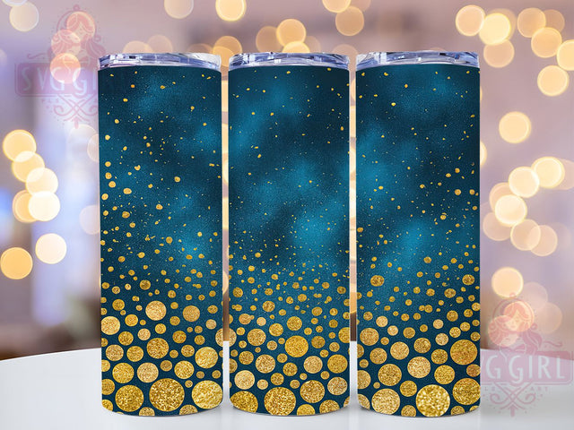 Royal Blue Gold Glitter 20oz Tumbler, Gold Glitter Tumbler, Glitter Tumbler Wrap, 20oz Tumbler Design, Blue and Gold Tumbler, Sublimation Glitter Tumbler, Elegant Tumbler Wrap Sublimation SvggirlplusArt 