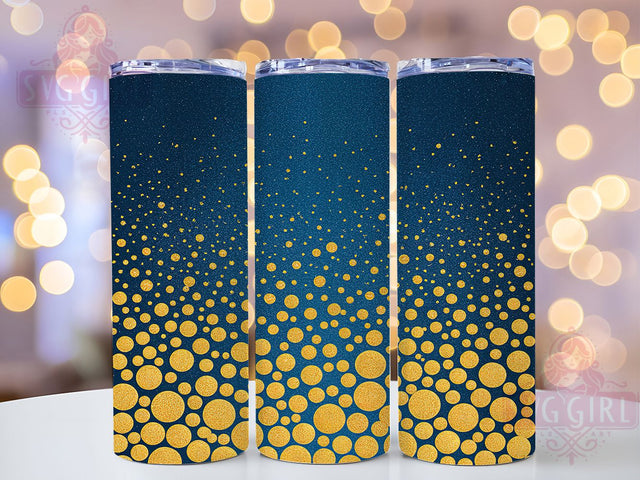 Royal Blue Gold Glitter 20oz Tumbler, Gold Glitter Tumbler, Glitter Tumbler Wrap, 20oz Tumbler Design, Blue and Gold Tumbler, Sublimation Glitter Tumbler, Elegant Tumbler Wrap Sublimation SvggirlplusArt 