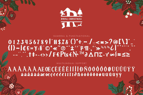 Royal Christmas Monogram Font Prasetya Letter 