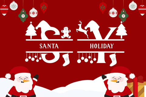 Royal Christmas Monogram Font Prasetya Letter 