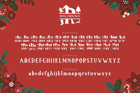 Royal Christmas Monogram Font Prasetya Letter 