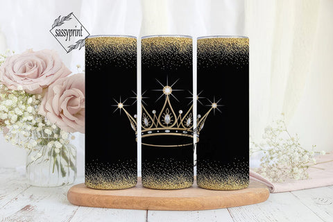 Royal Crown Glitter 20oz Tumbler Design Sublimation sassyprint 