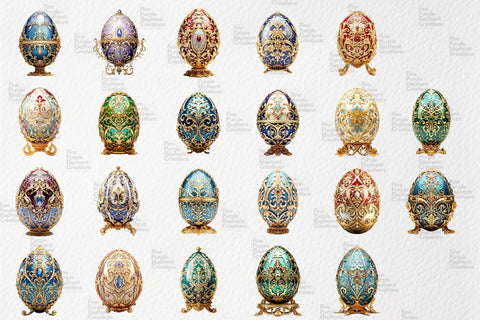 Royal Faberge Eggs PNG Clipart | Easter Sublimation Fine Purple Elephant Creations 