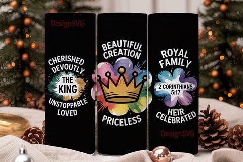 Royal King Crown 20oz Tumbler Wrap Sublimation DesignSVG 