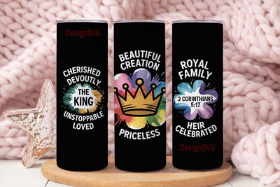 Royal King Crown 20oz Tumbler Wrap Sublimation DesignSVG 