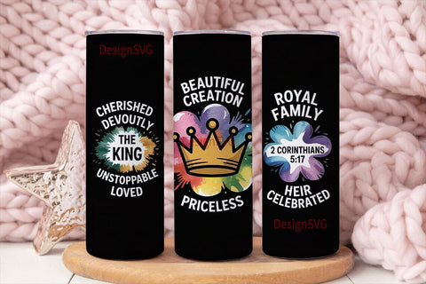 Royal King Crown 20oz Tumbler Wrap Sublimation DesignSVG 