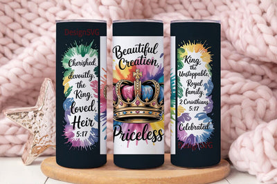 Royal King Crown 20oz Tumbler Wrap Sublimation DesignSVG 