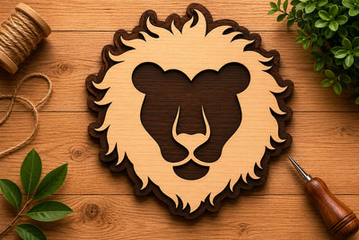 Royal Lion Crest Laser Cut Svg File Design SVG Regulrcrative 