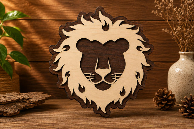 Royal Lion Silhouette Laser Cut Svg File Design SVG Regulrcrative 