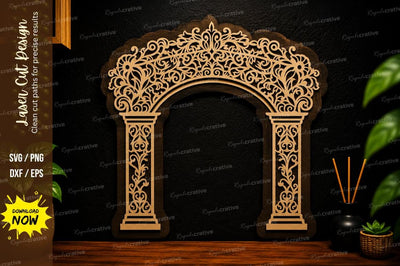 Royal Ornamental Arch Laser Cut SVG Design SVG Regulrcrative 
