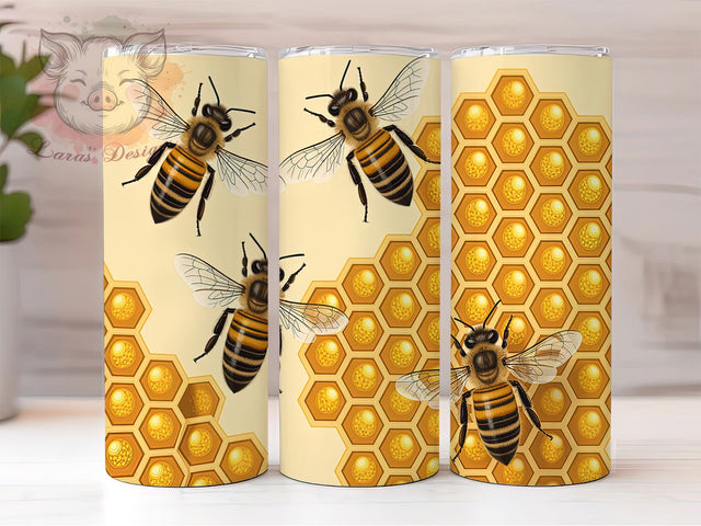 Royal Sparkle Queen Bee Tumbler, Glitter Honeycomb Gift, Queen Bee Design, Elegant Bee Cup, Royal Honey Present, Glamorous Bee Gift, Sublimation Template Sublimation Lara' s Designs 