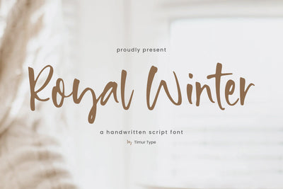 Royal Winter - Handwritten Font Font Timur type 