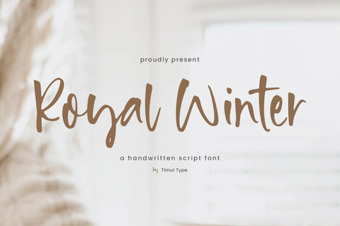 Royal Winter - Handwritten Font Font Timur type 