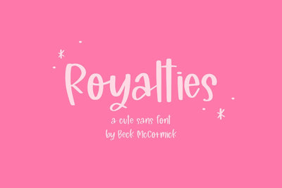 Royalties Sans Font Beck McCormick 