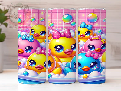 Rubber Ducky Playful Bath Tumbler, 20oz Tumbler Wrap, Cute Duck Tumbler, Fun Tumbler Design, Duck Tumbler, Playful Tumbler, Bath Time Tumbler Sublimation Lara' s Designs 