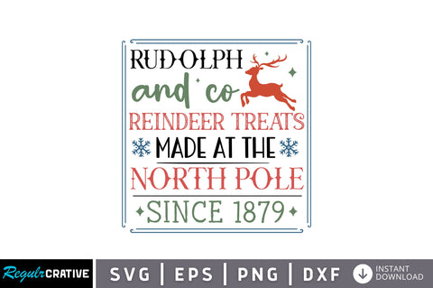 Rudolph and co reindeer treats Svg design SVG Regulrcrative 