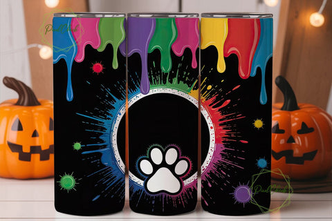 Ruff Day Paint Splatter Tumbler Wrap Sublimation PixelChick 