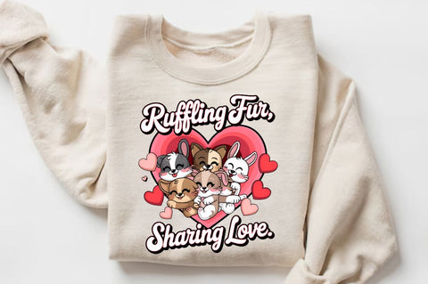 Ruffling fur sharing love Sublimation Design Sublimation Regulrcrative 
