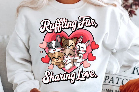 Ruffling fur sharing love Sublimation Design Sublimation Regulrcrative 