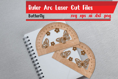Ruler Arch - Ruler Protactor - Wooden Ruler SVG zafrans studio 