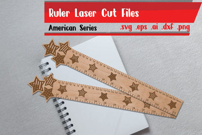Ruler Laser Cut - America Series SVG zafrans studio 