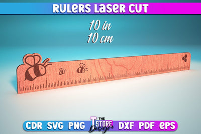 Rulers Laser Cut Design | Rulers SVG Design | CNC Files SVG The T Store Design 