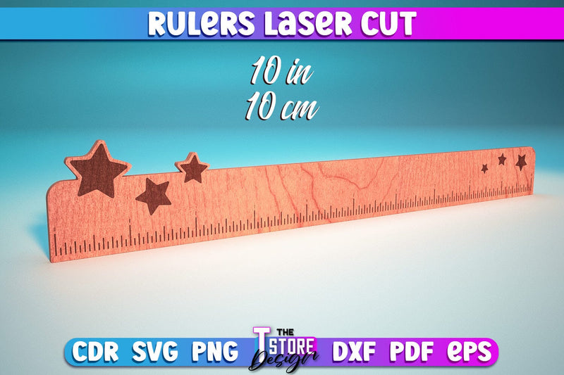 Rulers Laser Cut Design | Rulers SVG Design | CNC Files - So Fontsy