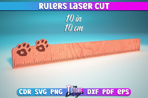 Rulers Laser Cut Design | Rulers SVG Design | CNC Files SVG The T Store Design 