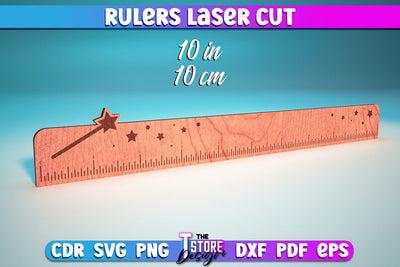 Rulers Laser Cut Design | Rulers SVG Design | CNC Files SVG The T Store Design 