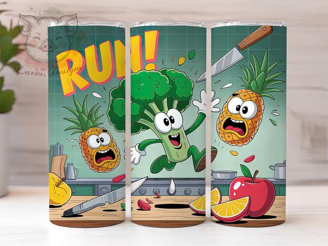 Run Kitchen Humor 20oz Tumbler, Run!, Tumbler Wrap, Sublimation Design, 20oz Tumbler, Kitchen Humor, Cooking Fun Sublimation Lara' s Designs 